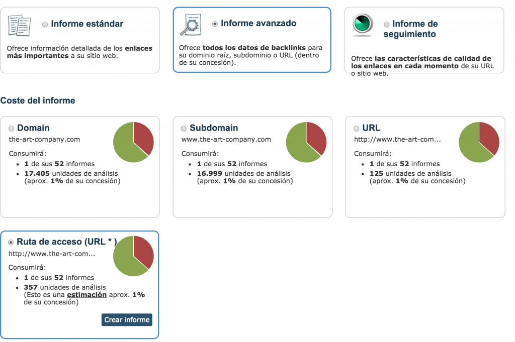 informe ruta de acceso