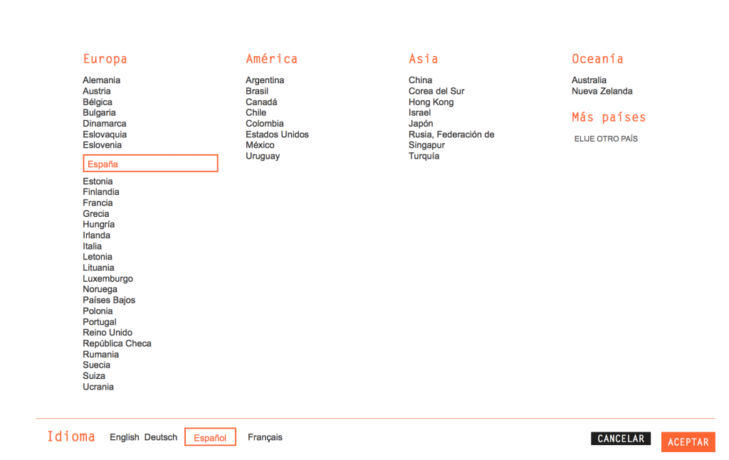 paises idiomas web